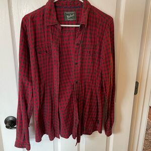 Woolrich Red and Black Plaid Shirt
